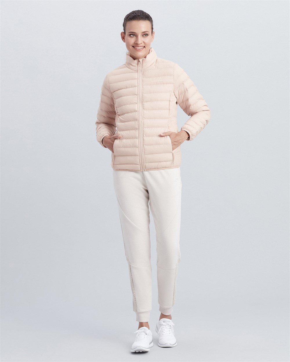 Skechers W Turtle Neck Essential Jacket Kadın Krem Ceket - S212273-230