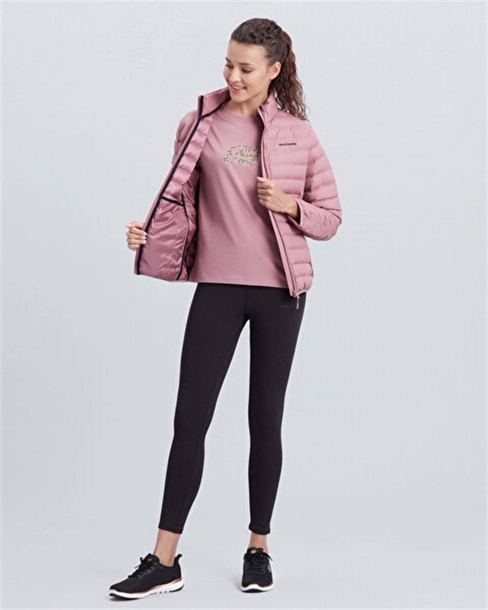 Skechers W Turtle Neck Essential Jacket Kadın Pembe Ceket - S212273-620