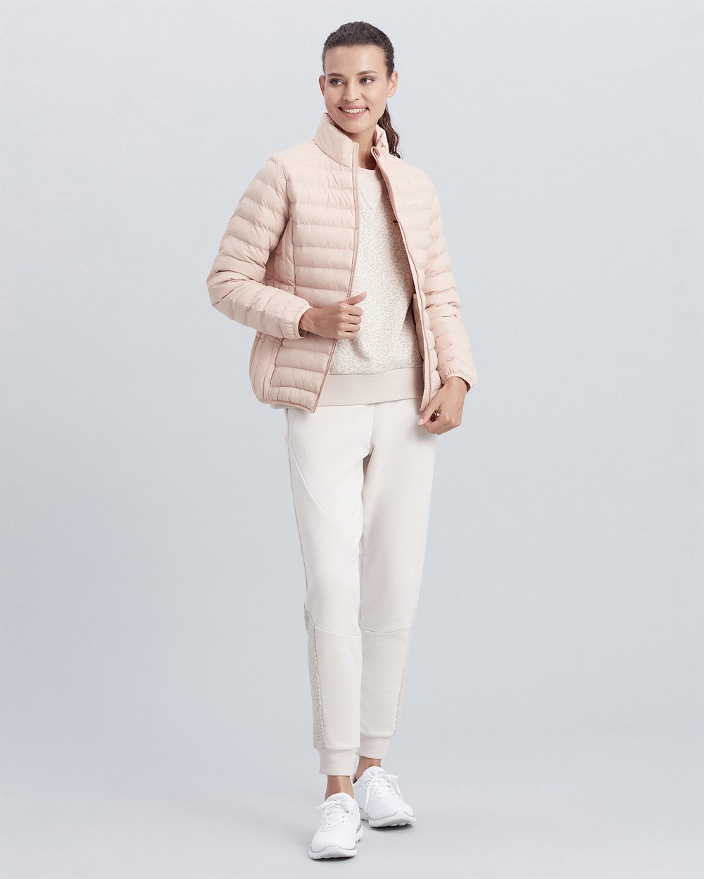 Skechers W Turtle Neck Essential Jacket Kadın Krem Ceket - S212273-230