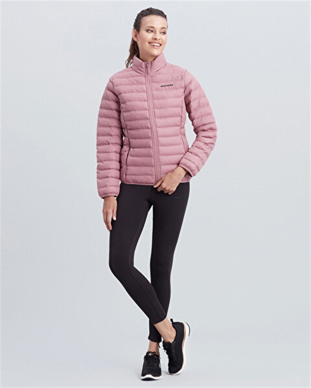 Skechers W Turtle Neck Essential Jacket Kadın Pembe Ceket - S212273-620