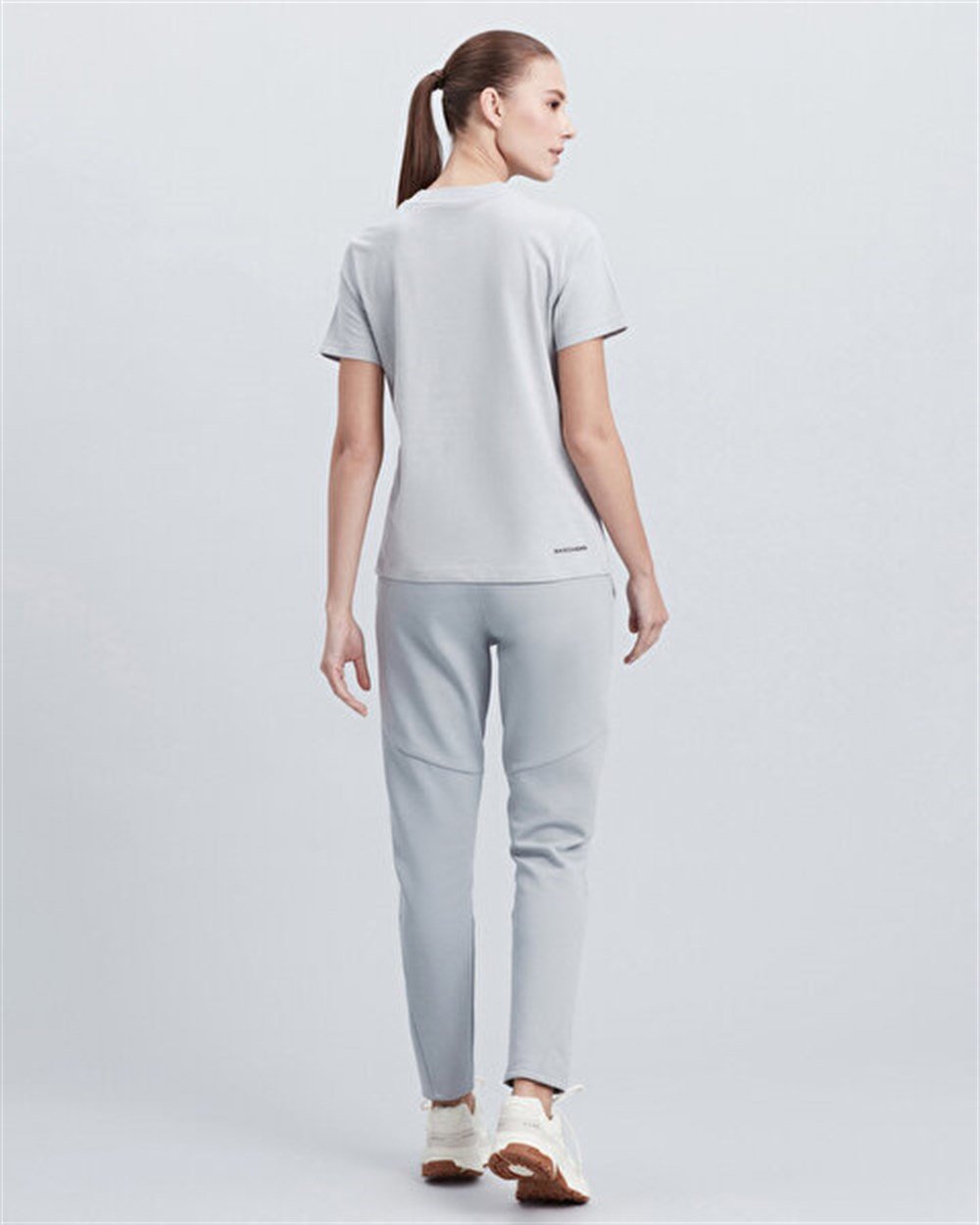 Skechers W Velvet Print T-Shirt Kadın Mavi T-shirt - S212944-407