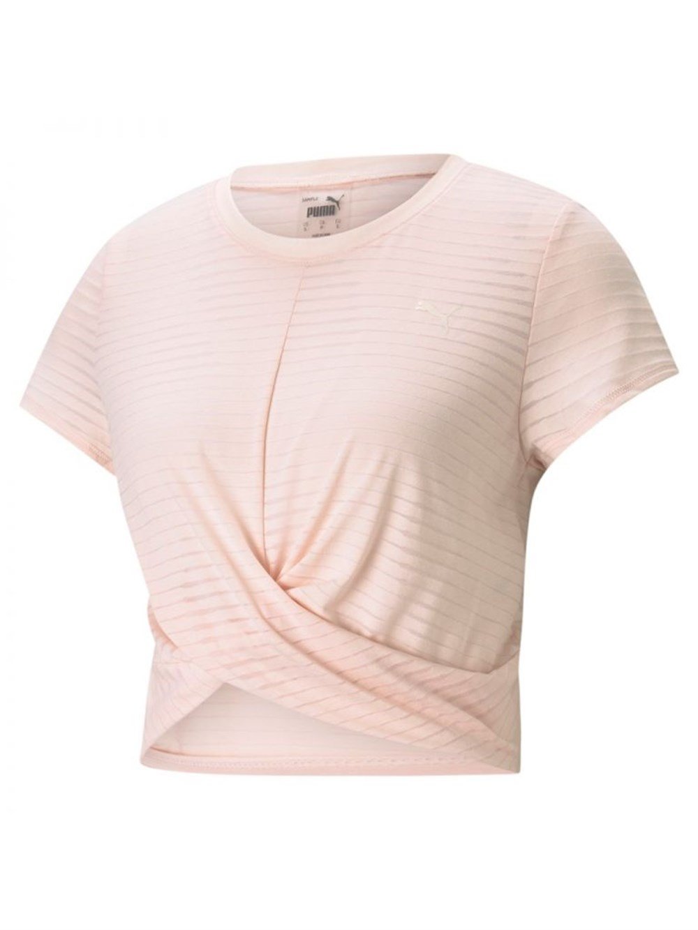 STUDIO TWIST BURNOUT TEE Cloud Pink-burn