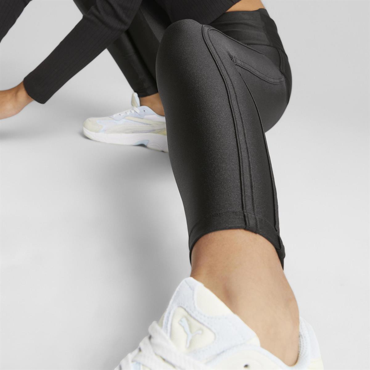 T7 High Waist Shiny Leggings Kadın Tayt