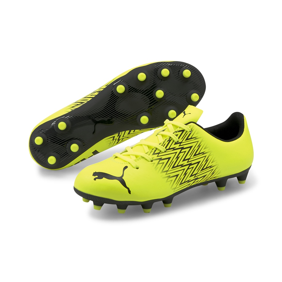 TACTO FG AG Jr Yellow Alert-Puma Black