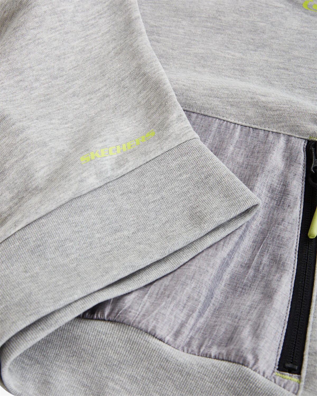 W LW Fleece Fabric Block Crew Neck Sweatshirt