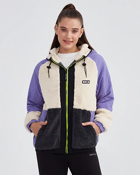 W Outdoor Fleece Full Zip Sherpa Kadın Sweatshirt