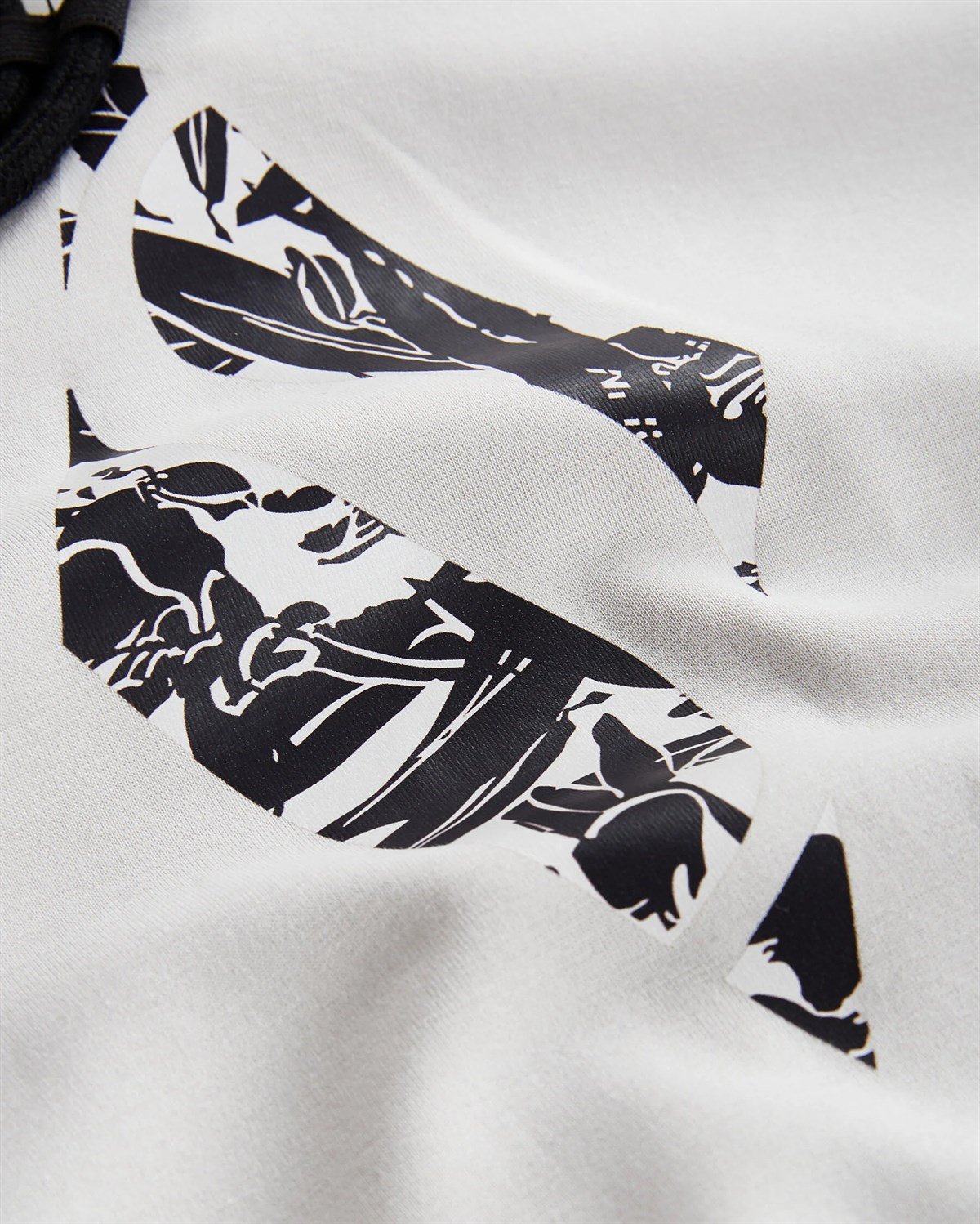 W Soft Touch Floral Printed Logo Hoodie