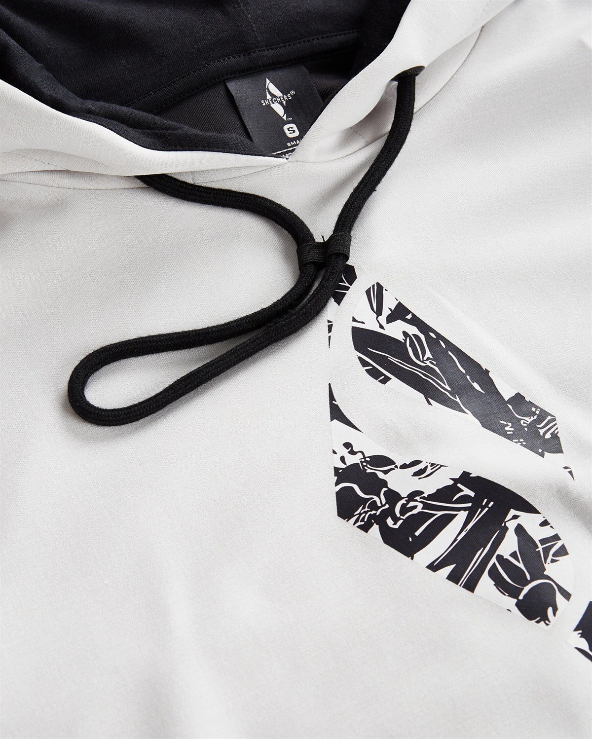 W Soft Touch Floral Printed Logo Hoodie