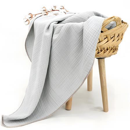 %100 Pamuk 4 Katlı Müslin Bebek Battaniyesi, Bebek Kundağı, Müslin Örtü & 2'li Mama Önlüğü Set