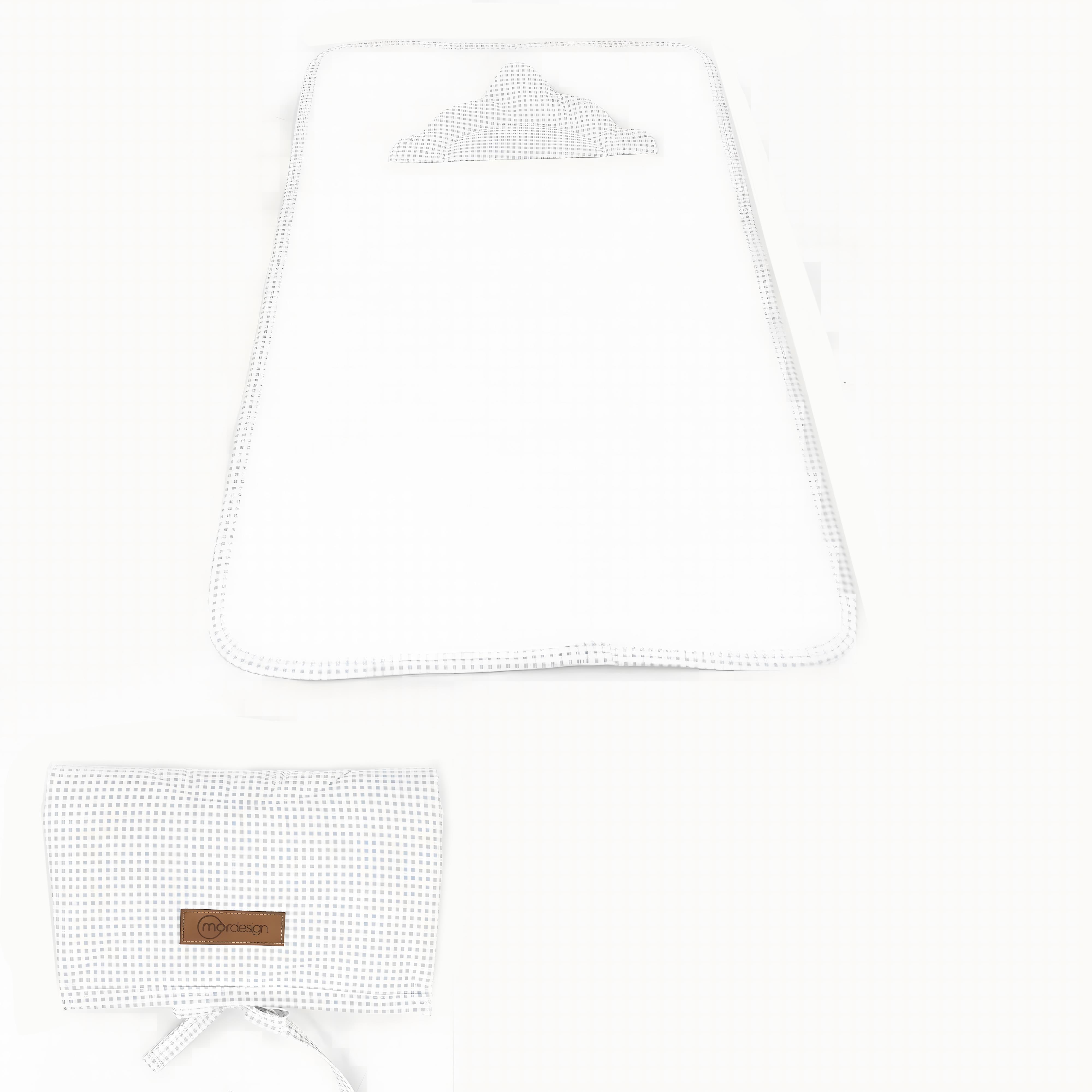 3'lü Bebek Bakım Seti; Keçe Anne Bebek Organizeri, Su Geçirmez Alt Değiştirme Pedi, Alt Açma Çantası,Gri