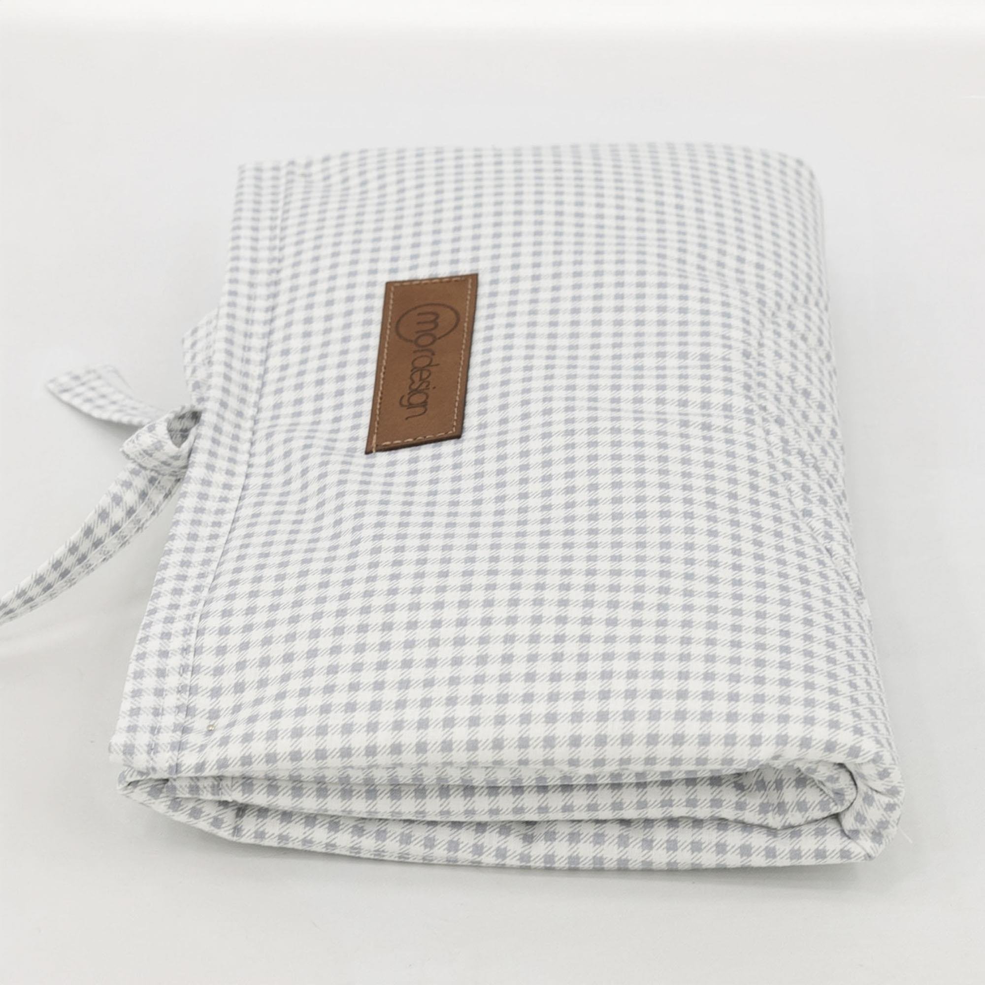 3'lü Bebek Bakım Seti; Keçe Anne Bebek Organizeri, Su Geçirmez Alt Değiştirme Pedi, Alt Açma Çantası,Gri