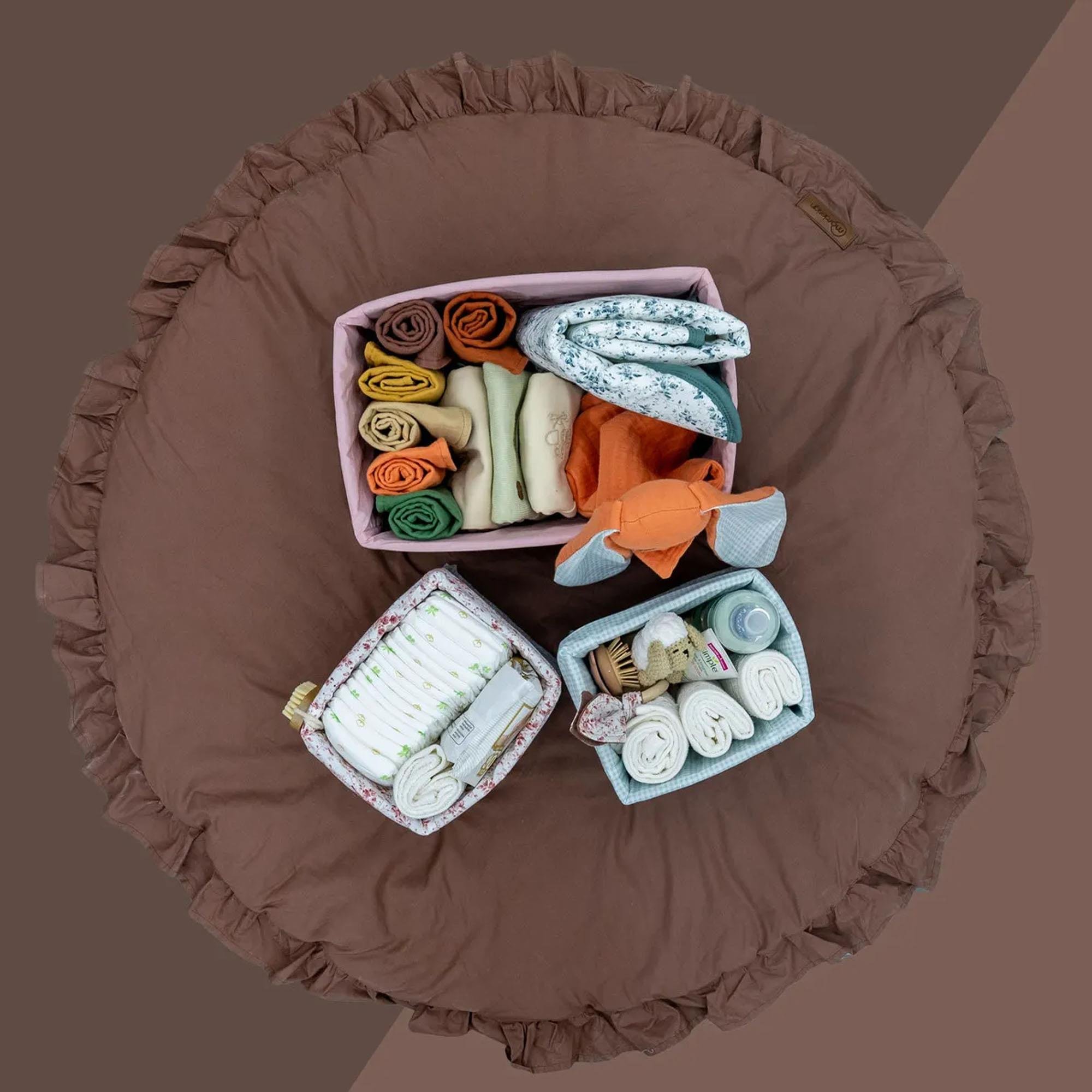 3'lü Çekmece İçi Dolap Çamaşır Düzenleyici, Çocuk Odası Katlanabilir Saklama Kutusu Seti, Organizer Pudra 