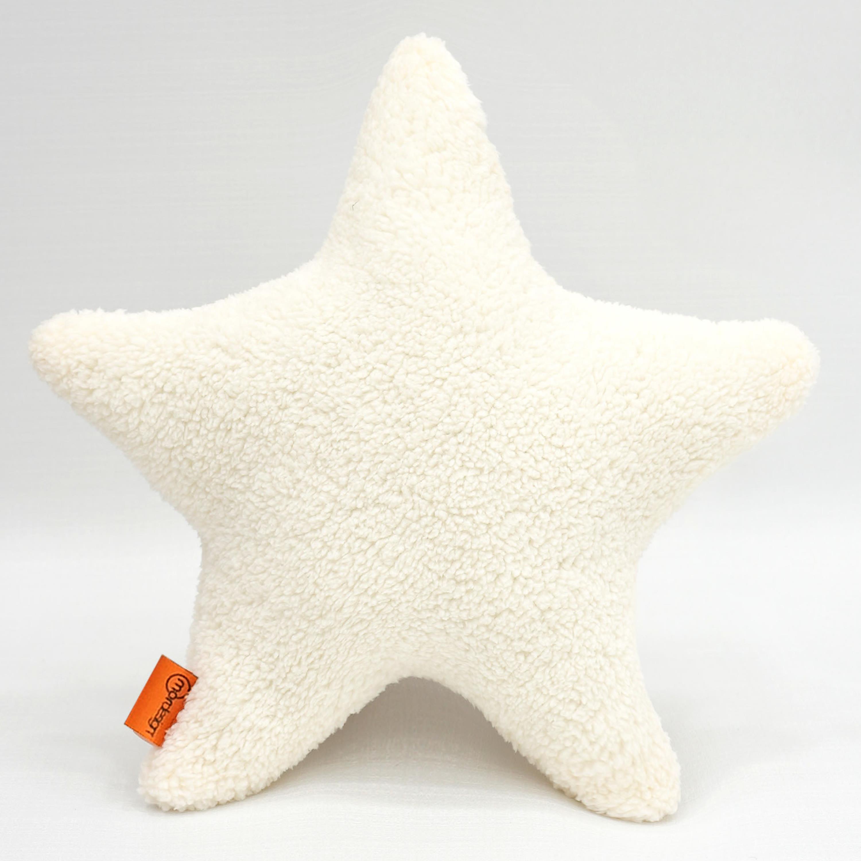 3'lü Set Bulut Yıldız Ay, Dekoratif Yastık, Süper Kabarık Teddy Kumaş Yastık, Morteddy Sky Serisi