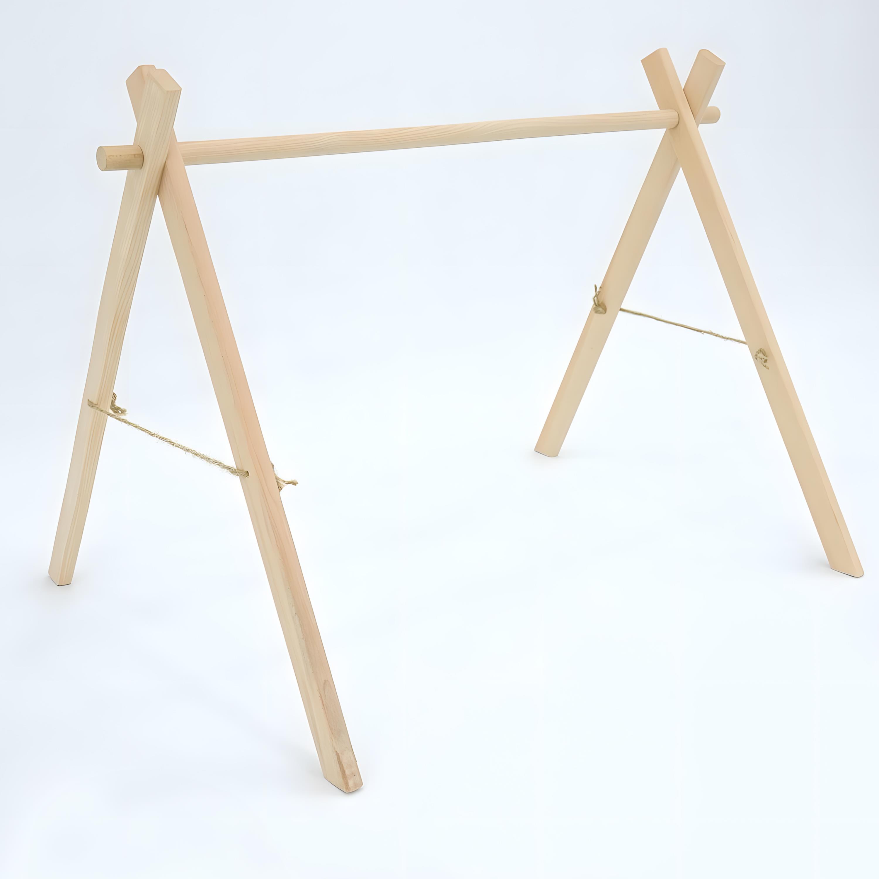 Ahşap Bebek Egzersiz Aleti, Oyun Alanı, Ahşap Aktivite Aleti, Naturel Seri (Oyuncaklar Dahil Değil)