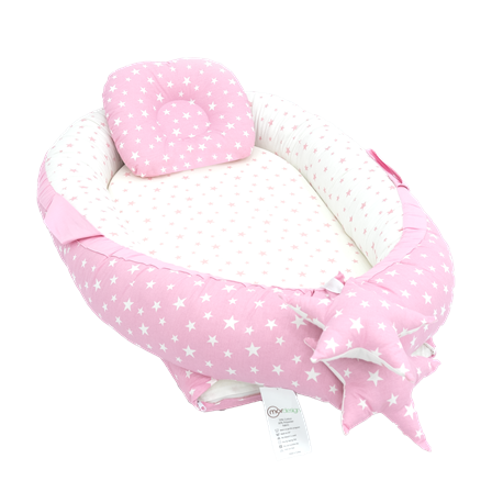 Babynest Ortopedik Bebek Yatağı, Anne Yanı Bebek Yatağı, Ergonomik Tasarım, Stars Serisi