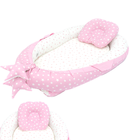 Babynest Ortopedik Bebek Yatağı, Anne Yanı Bebek Yatağı, Ergonomik Tasarım, Stars Serisi