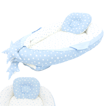 Babynest Ortopedik Bebek Yatağı, Anne Yanı Bebek Yatağı, Ergonomik Tasarım, Stars Serisi