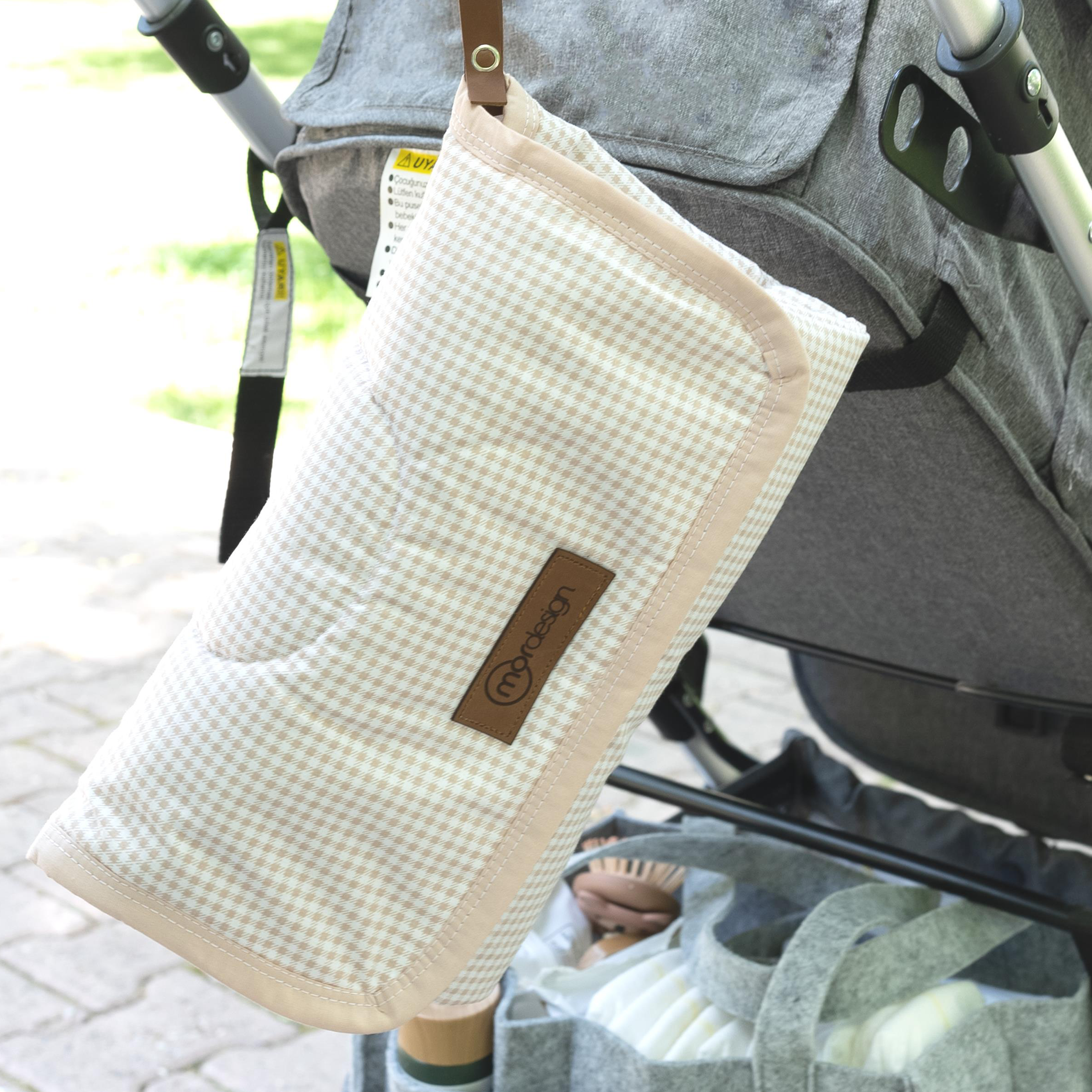 Bebek Çanta Alt Açma Minderi, Alt Değiştirme Pedi, Taşınabilir Bakım Çantası, Clutch Seri, Kahverengi