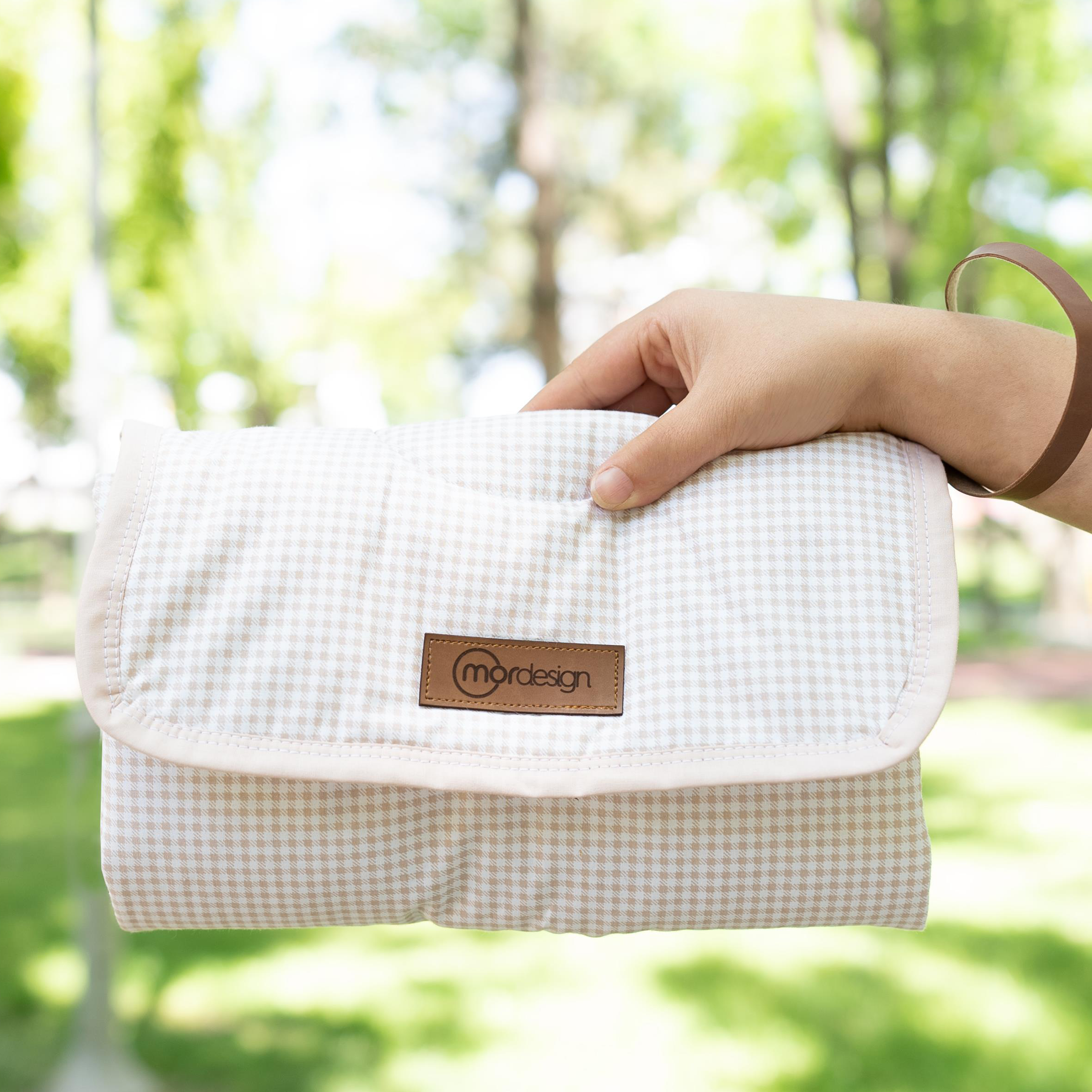 Bebek Çanta Alt Açma Minderi, Alt Değiştirme Pedi, Taşınabilir Bakım Çantası, Clutch Seri, Kahverengi