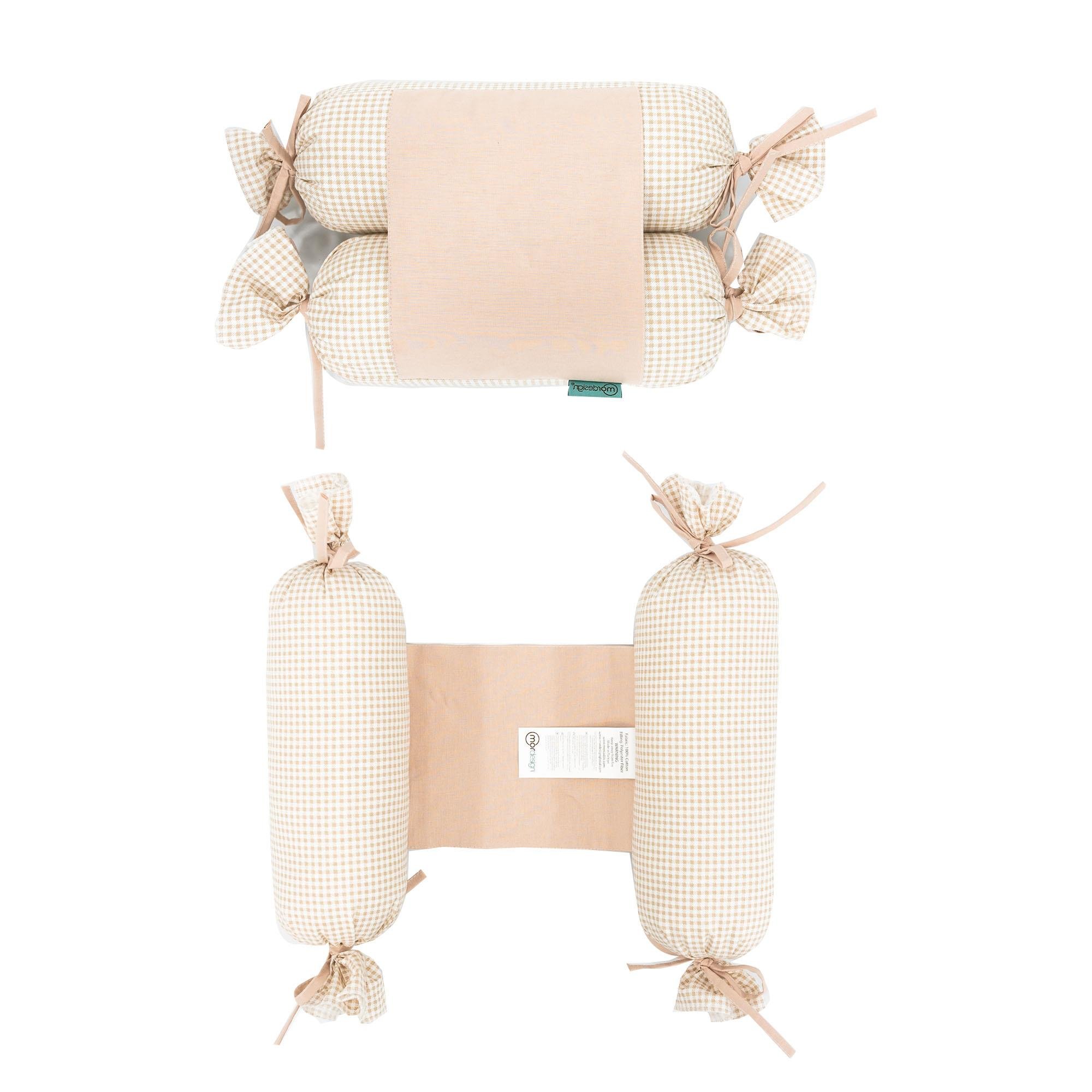 Bebek Yuvarlanma Önleyici Yastık, Yenidoğan Yan Yatış Yastığı, Puffs Serisi Pembe 