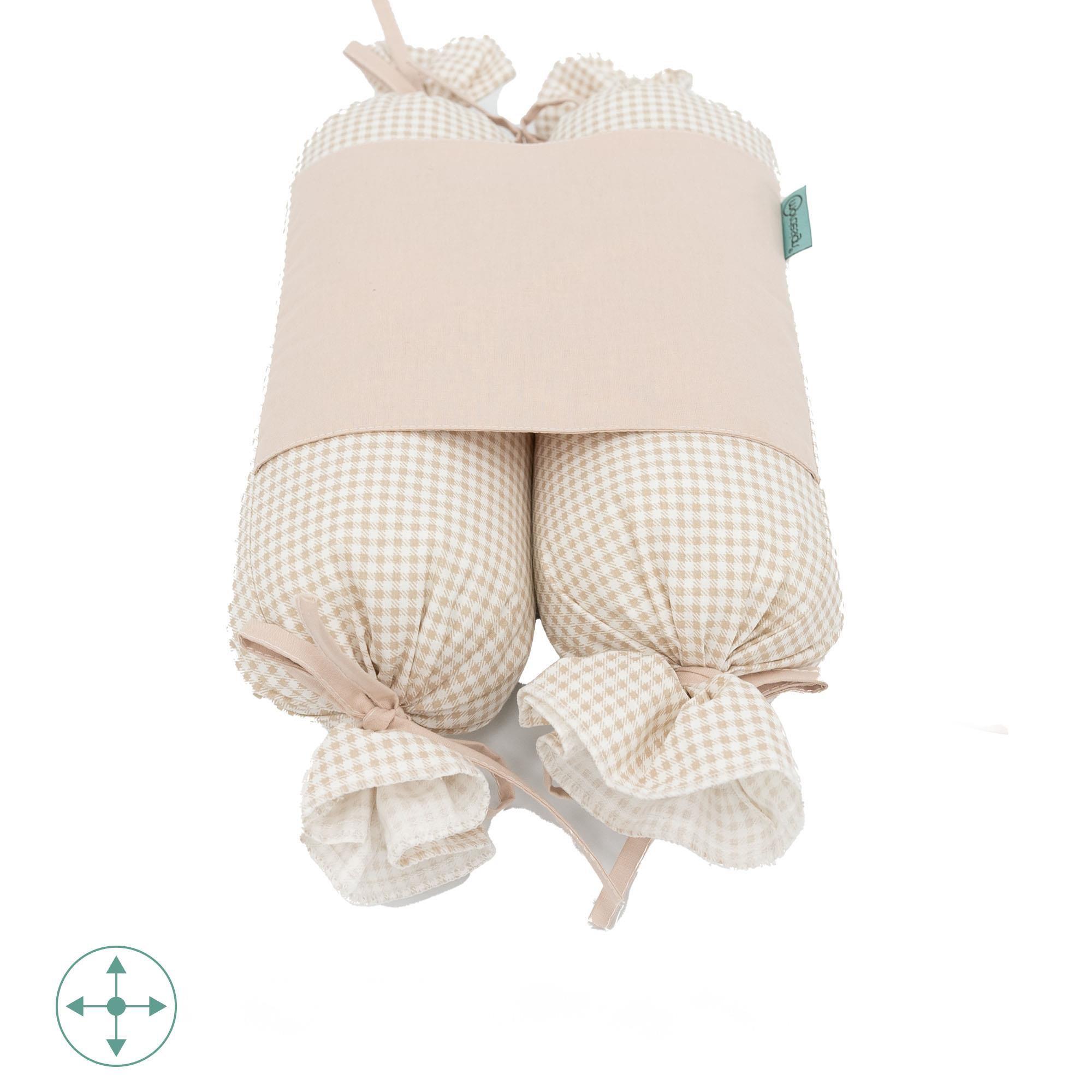 Bebek Yuvarlanma Önleyici Yastık, Yenidoğan Yan Yatış Yastığı, Puffs Serisi Pembe 