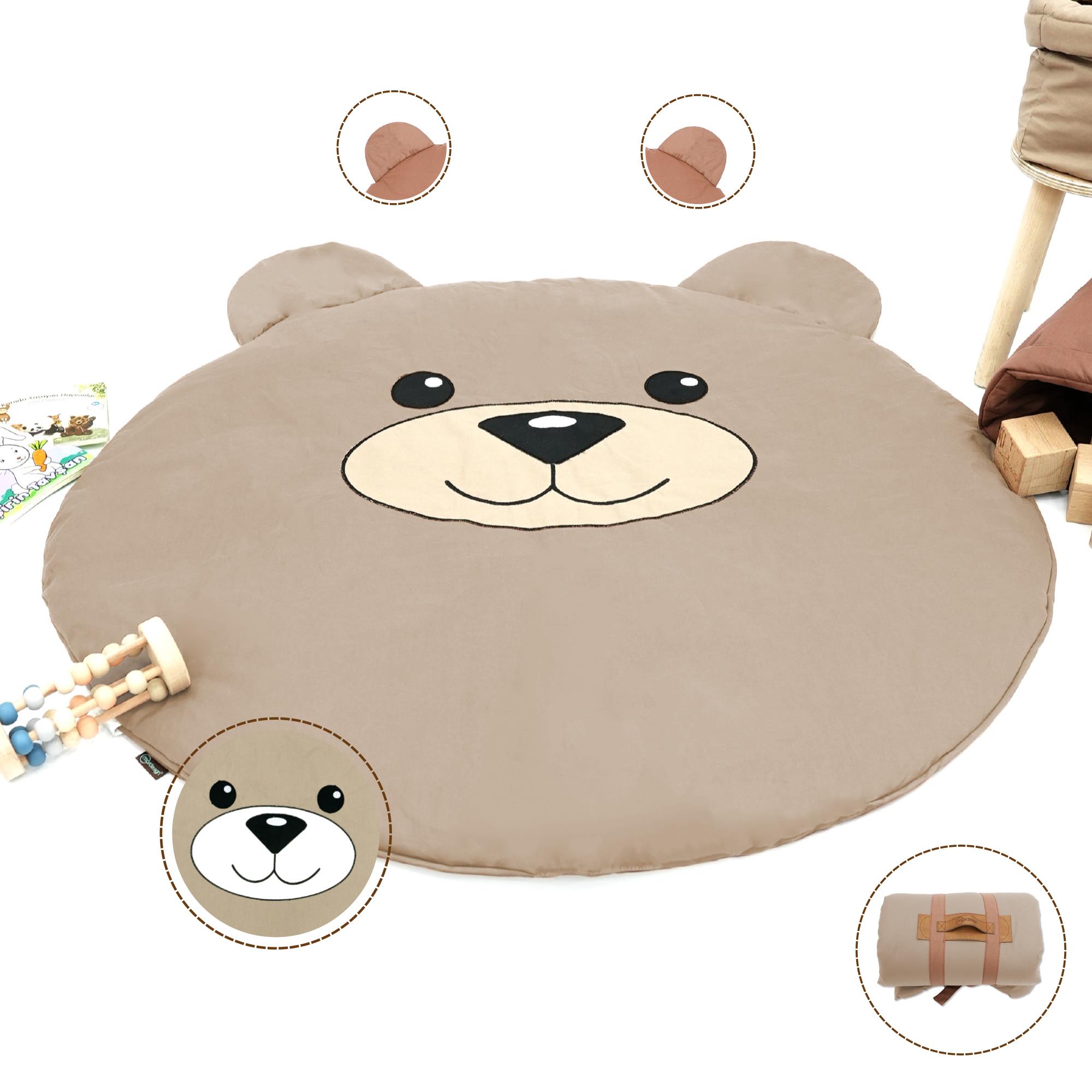 Bebek/Çocuk Oyun Halısı, Yenidoğan Emekleme Pedi, Aktivite Oyun Matı, Morbear Serisi