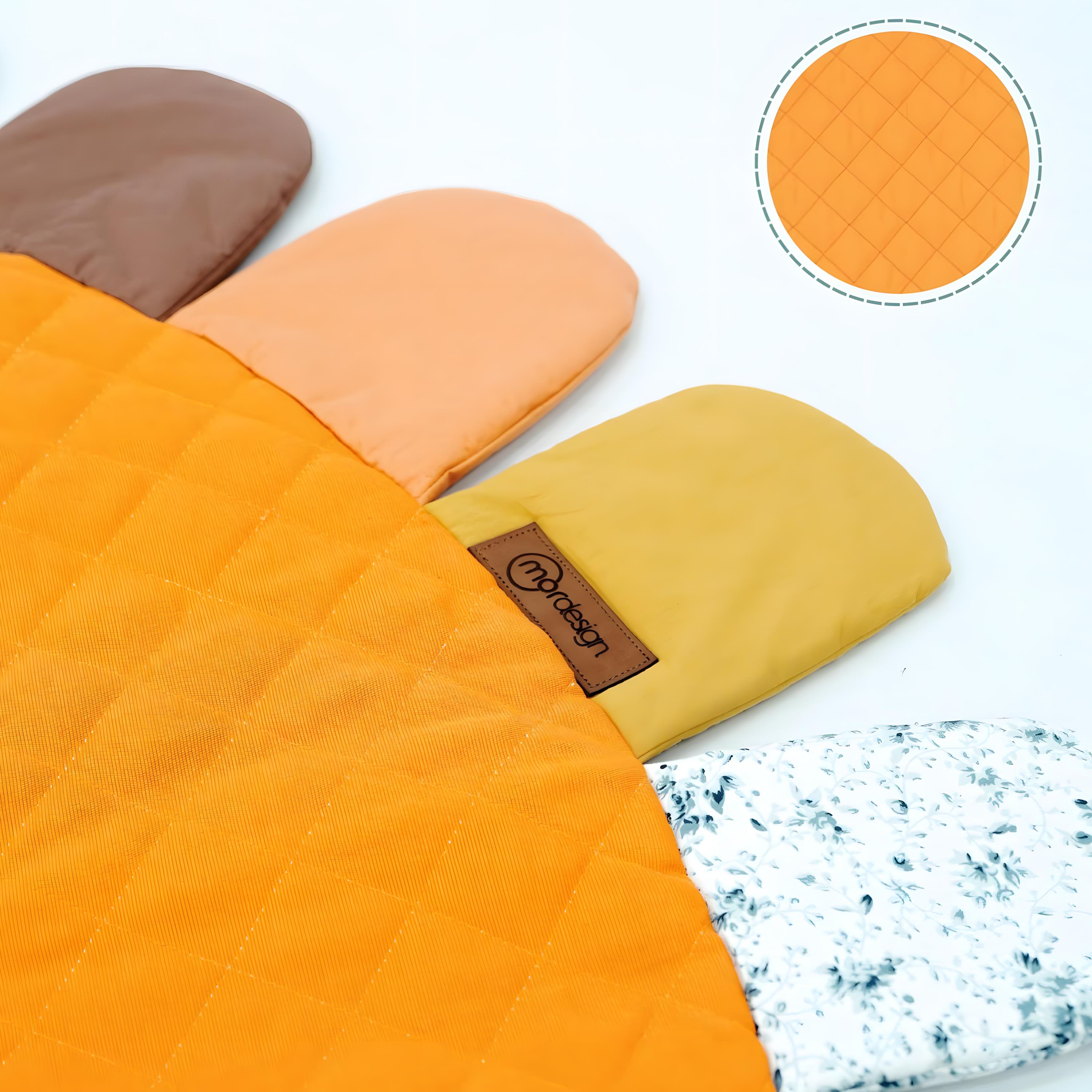 Bebek/Çocuk Oyun Halısı, Yenidoğan Emekleme Pedi, Aktivite Matı, Çok Amaçlı Minder Turuncu