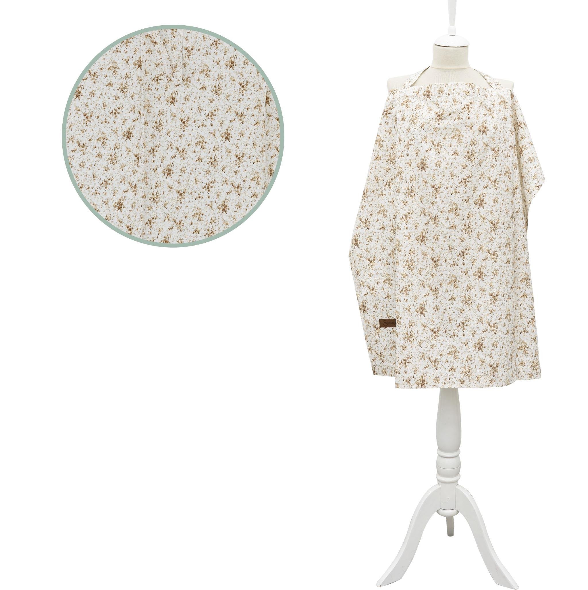 Çok Amaçlı Bebek Emzirme Örtüsü/Önlüğü; Puset, Bebek arabası örtüsü, Extra Büyük, Çıtır Seri, Kahve