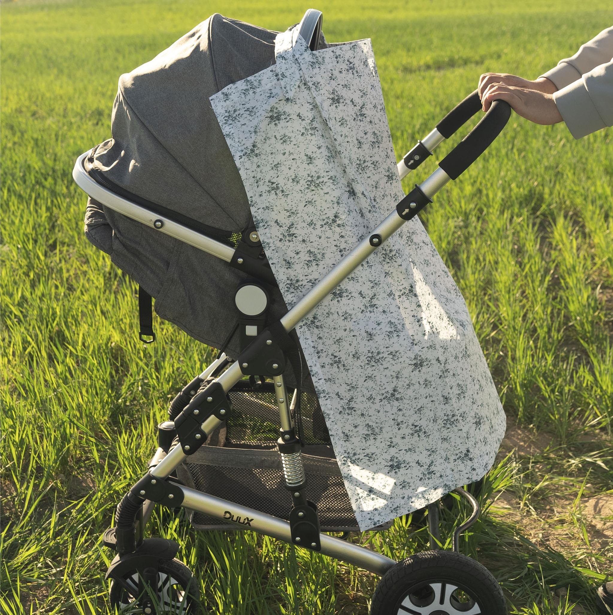 Çok Amaçlı Bebek Emzirme Örtüsü/Önlüğü; Puset, Bebek arabası örtüsü, Extra Büyük, Çıtır Seri, Mint