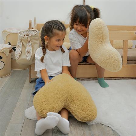 Dekoratif Peluş Yastık, Teddy Kumaş Kalp Yastık, Süper Yumuşak Kabarık Kalp Yastık, Morteddy Serisi