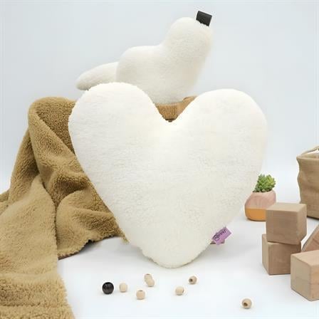 Dekoratif Peluş Yastık, Teddy Kumaş Kalp Yastık, Süper Yumuşak Kabarık Kalp Yastık, Morteddy Serisi