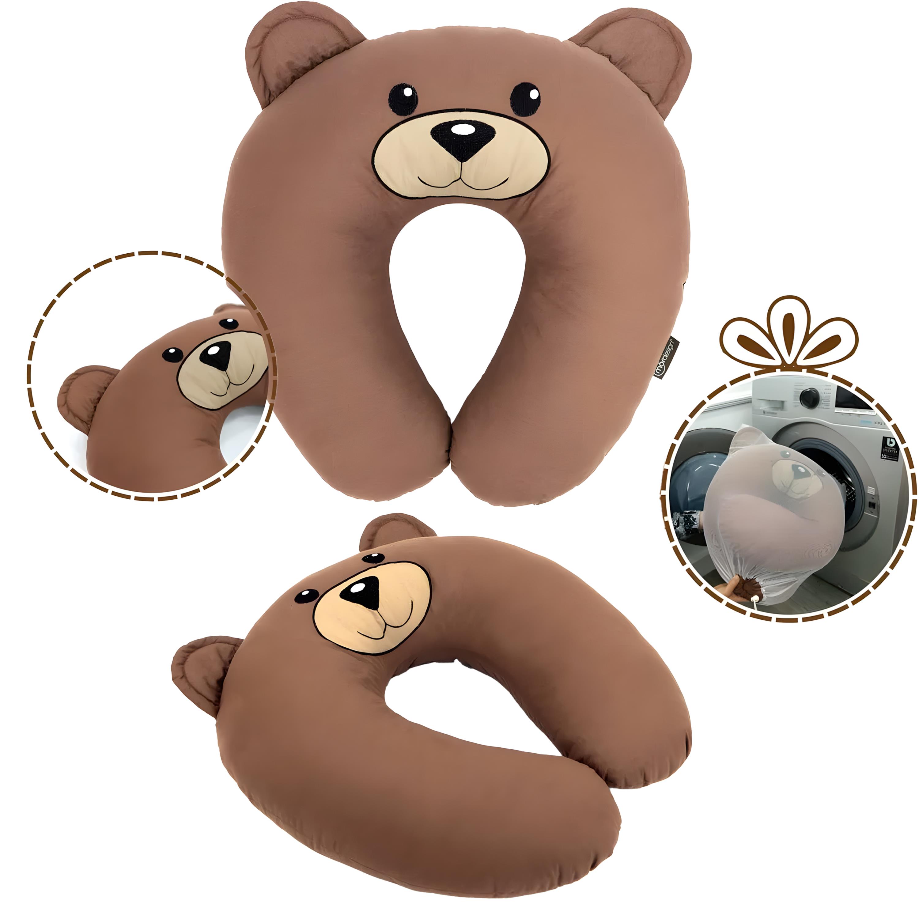 Emzirme Yastığı Bebek Destek Minderi Hamile Yastığı Pamuk Kumaş Morbear Serisi