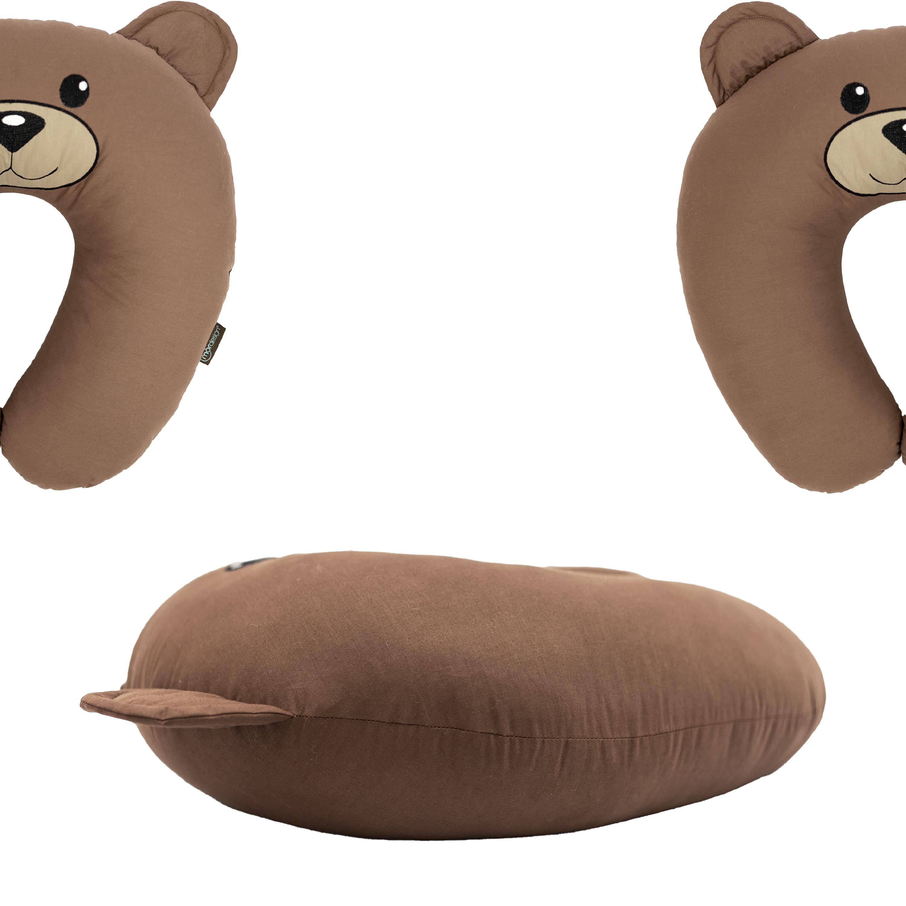 Emzirme Yastığı Bebek Destek Minderi Hamile Yastığı Pamuk Kumaş Morbear Serisi