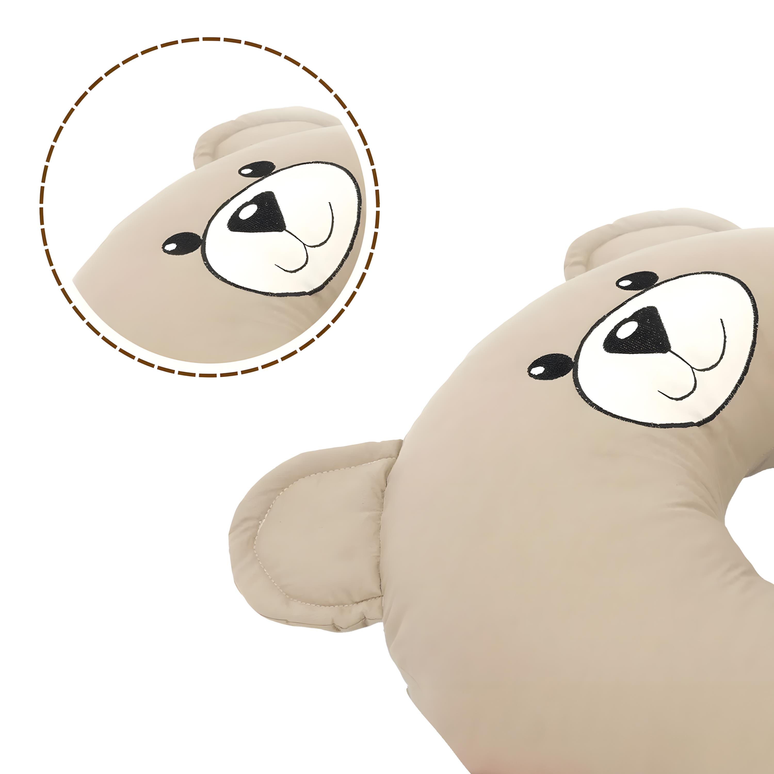 Emzirme Yastığı Bebek Destek Minderi Hamile Yastığı Pamuk Kumaş Morbear Serisi