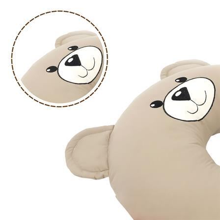 Emzirme Yastığı Bebek Destek Minderi Hamile Yastığı Pamuk Kumaş Morbear Serisi