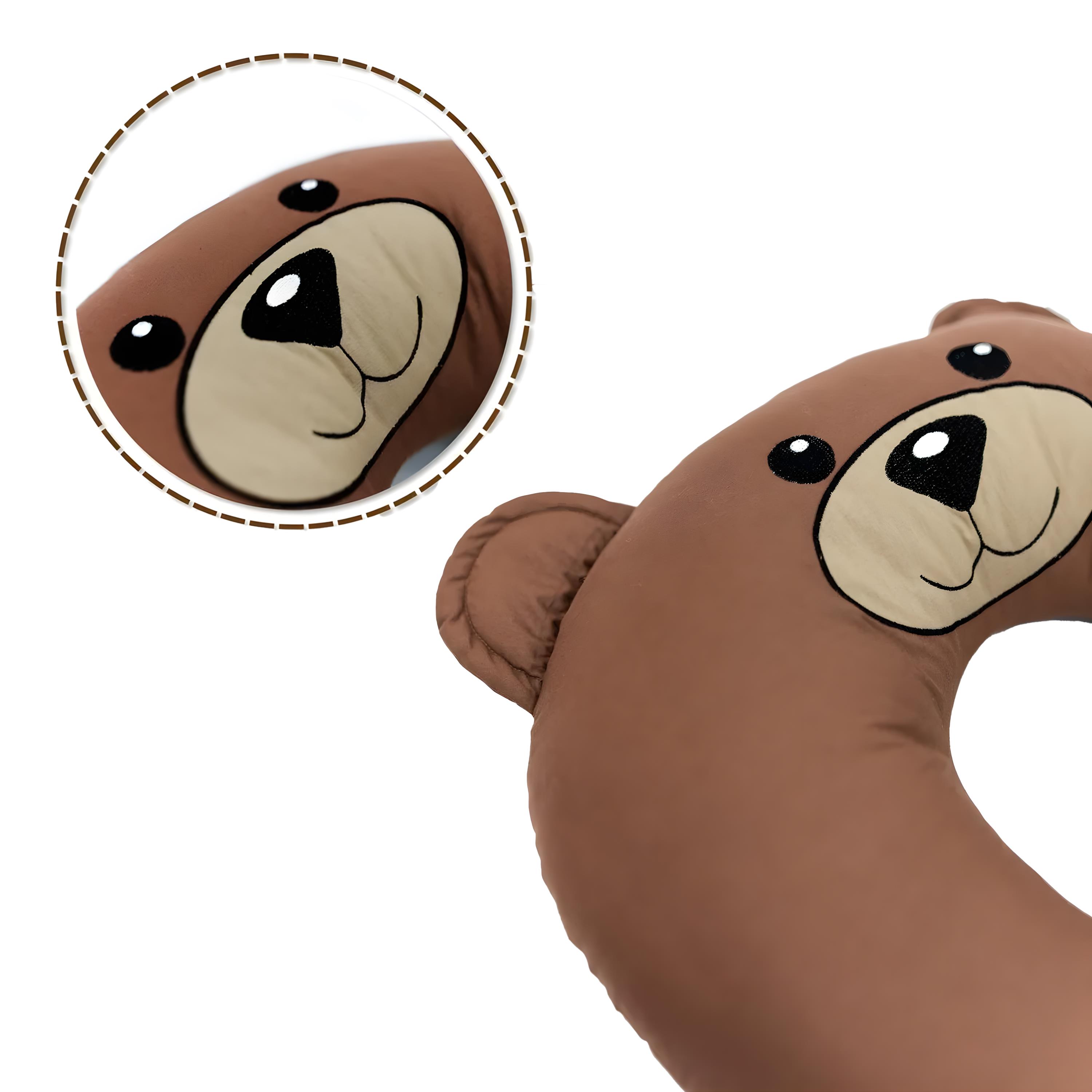 Emzirme Yastığı Bebek Destek Minderi Hamile Yastığı Pamuk Kumaş Morbear Serisi