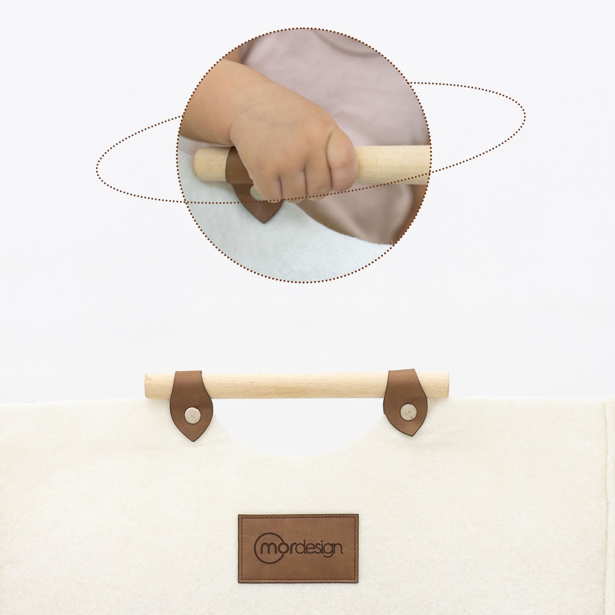 Keçe Çocuk Oyuncak/Kirli Çamaşır Depolama Sepeti, Çok Amaçlı Saklama Sepeti, Morbunny Serisi Pembe 