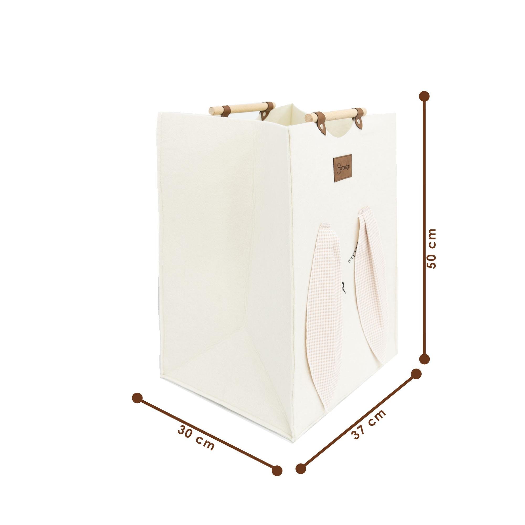 Keçe Çocuk Oyuncak/Kirli Çamaşır Depolama Sepeti, Çok Amaçlı Saklama Sepeti, Morbunny Serisi Pembe 