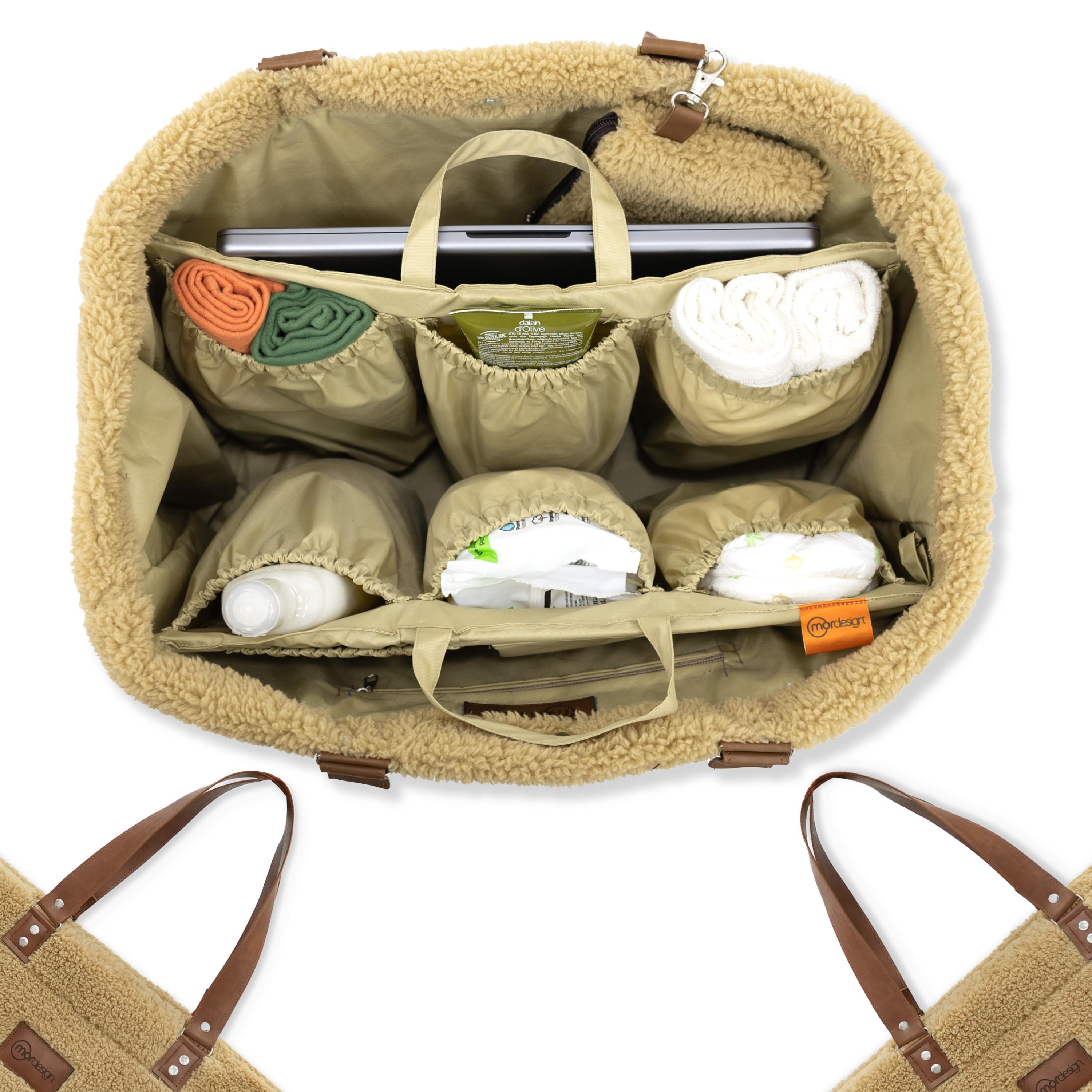 Mommy Bag, Anne Bebek Bakım Çantası, Cüzdan Hediyeli, XL Büyük Boy, Kadın Çantası, Morteddy Serisi