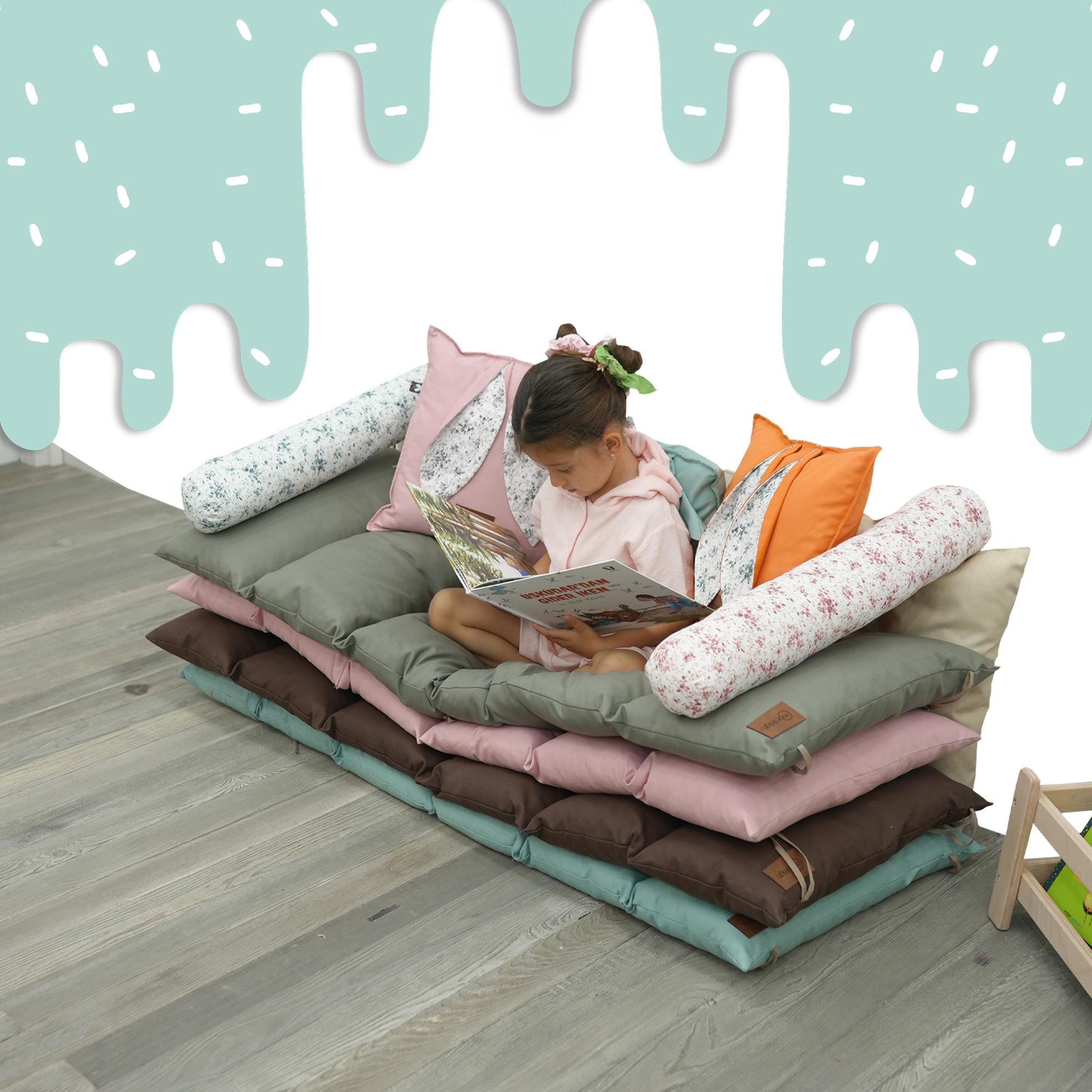 Montessori Çocuk Oyun Minderi,Katlanabilir Yer Minderi,Anaokul/Kreş Minderi,Uyku Matı, Mattress Seri