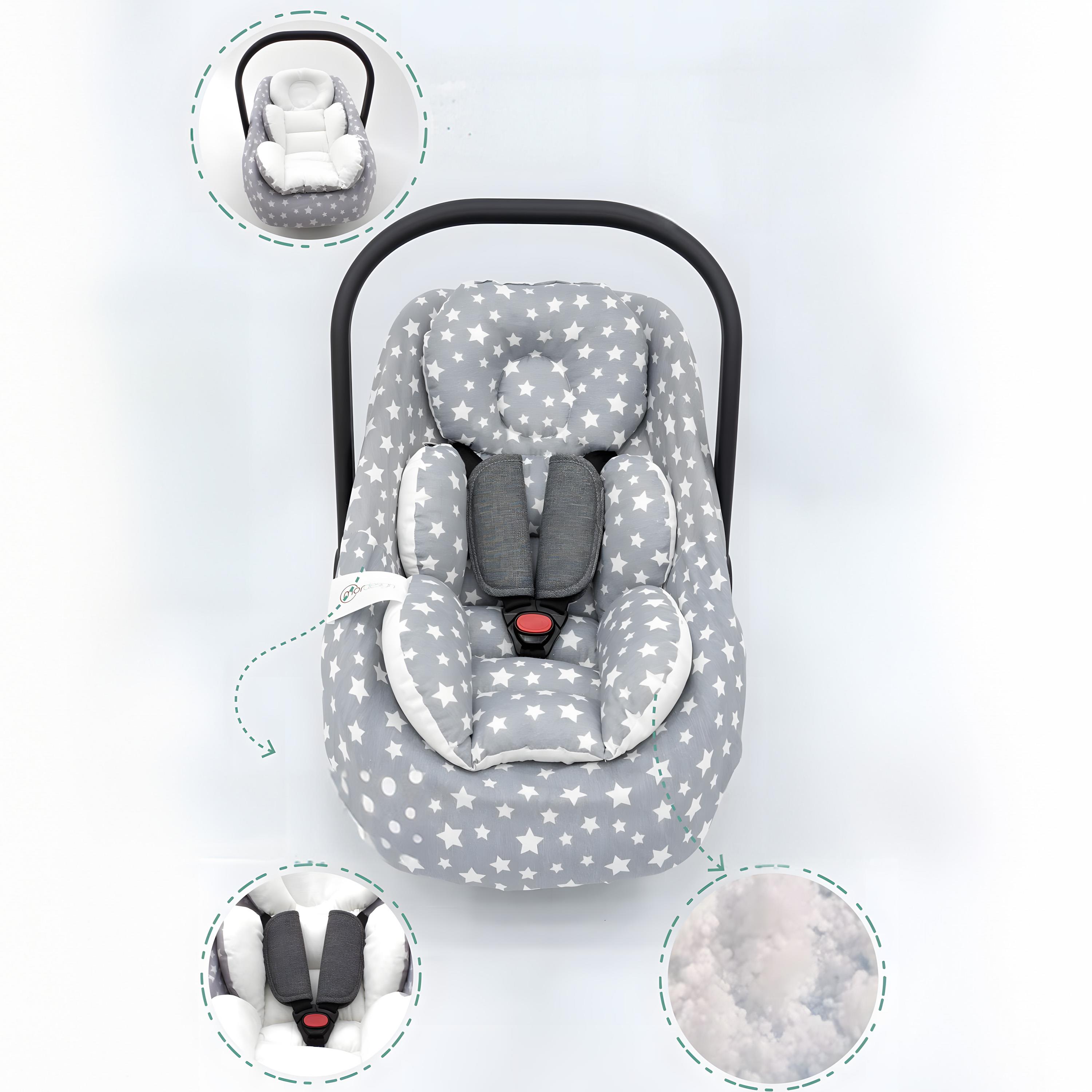 Mordesign Stars 3 Parça Tutmalı  Puset Set Gri