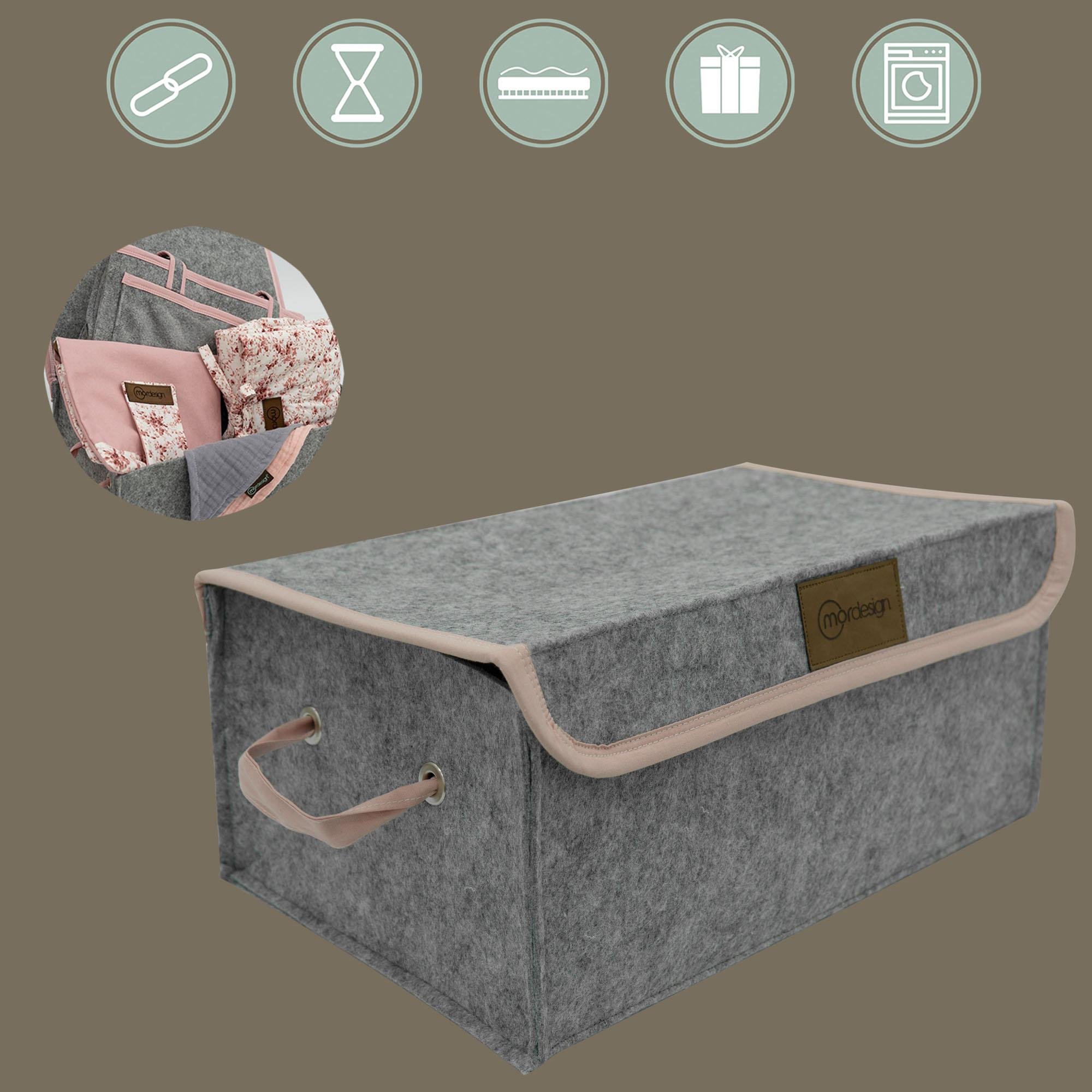 Yenidoğan Bebek Bakım Çeyiz Seti; Bebek Hediyesi, Anne Bebek Organizer, Pembe  