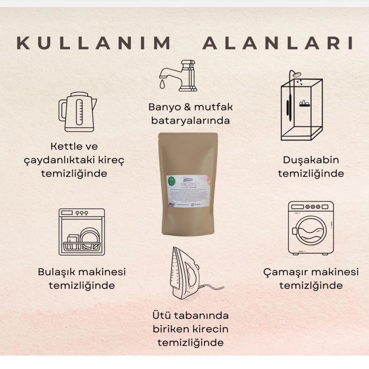 Kireç Çözücü & Bulaşık Makinesi Temizleyici Ekonomik Boy - 400 gr