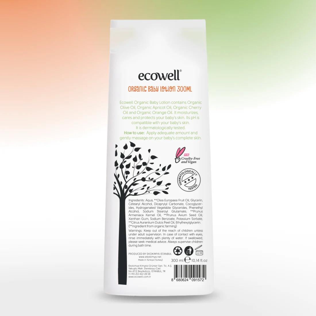 Ecowell Organik Bebek Losyonu - 300 ml