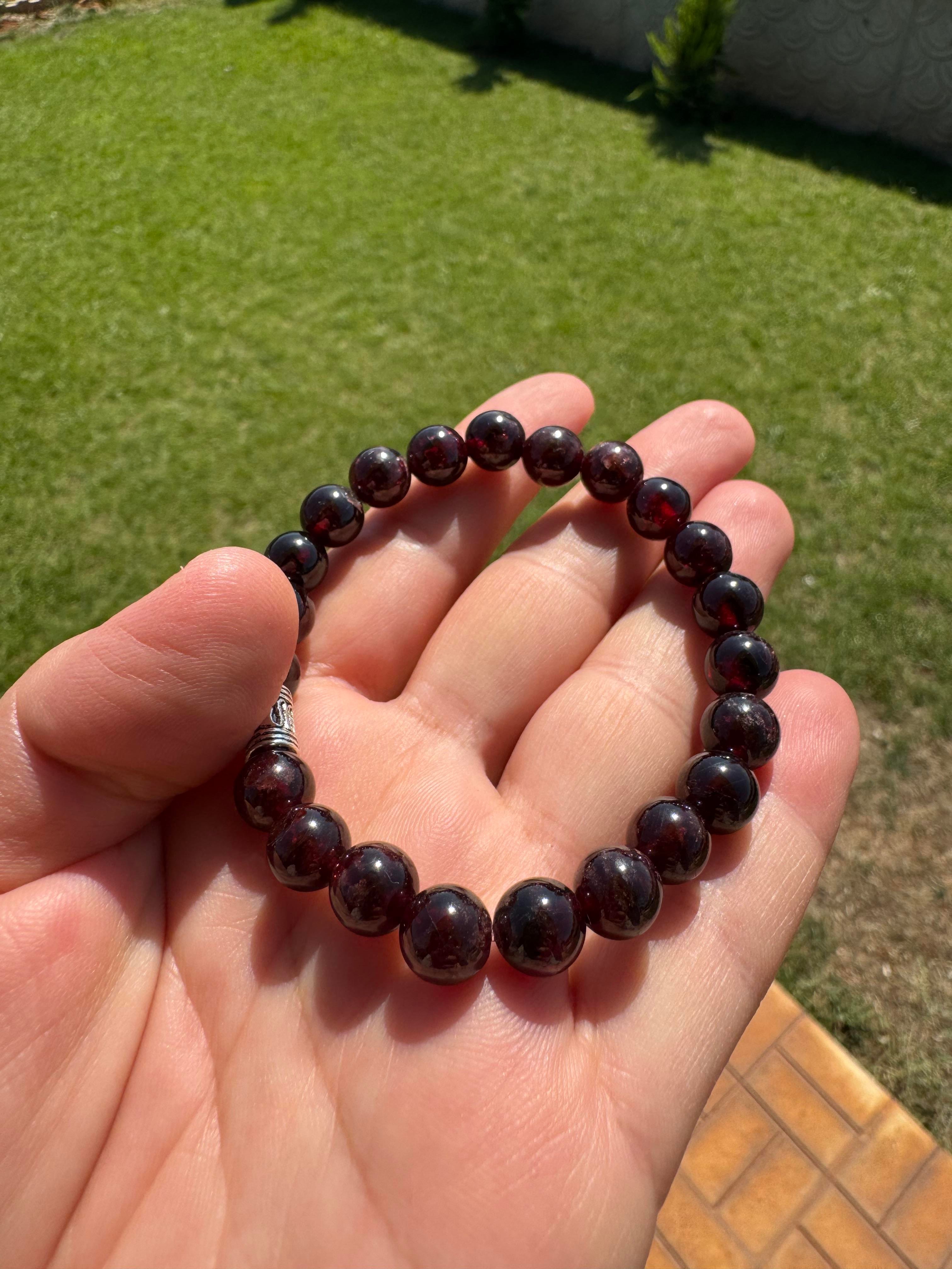 LAL GARNET Taşı Bileklik