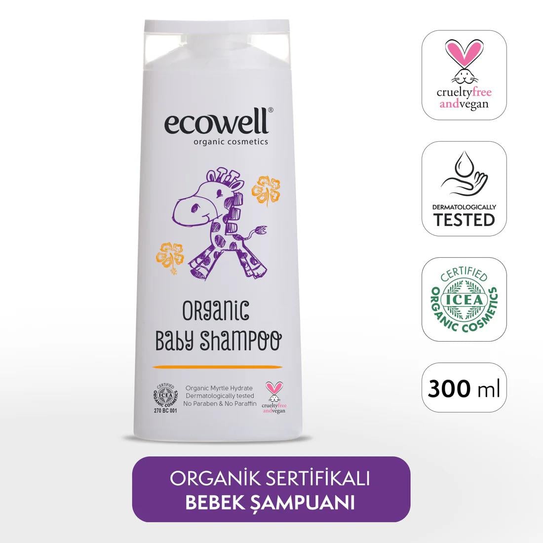 Ecowell Organik Bebek Şampuanı - 300 ml