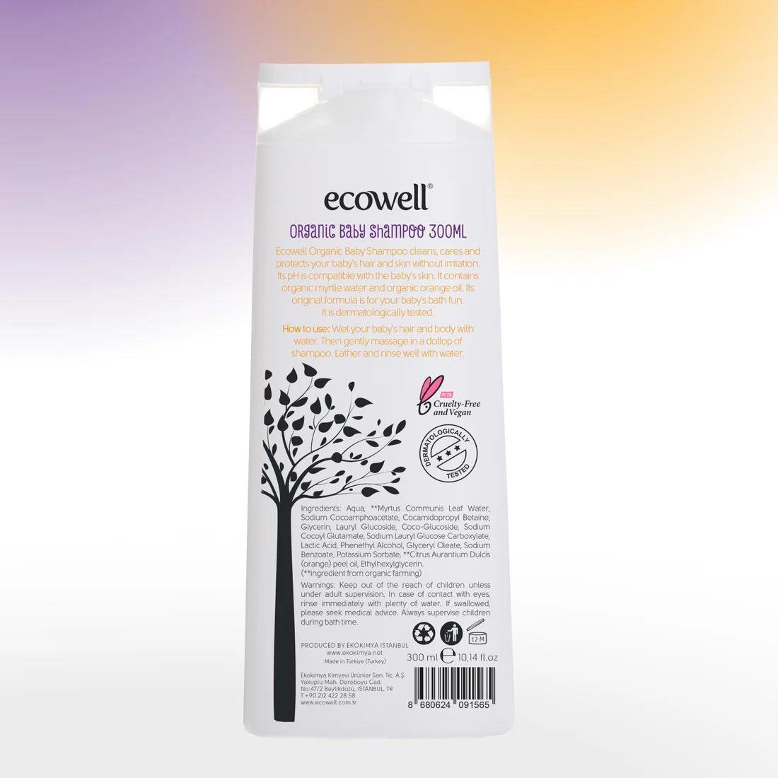 Ecowell Organik Bebek Şampuanı - 300 ml