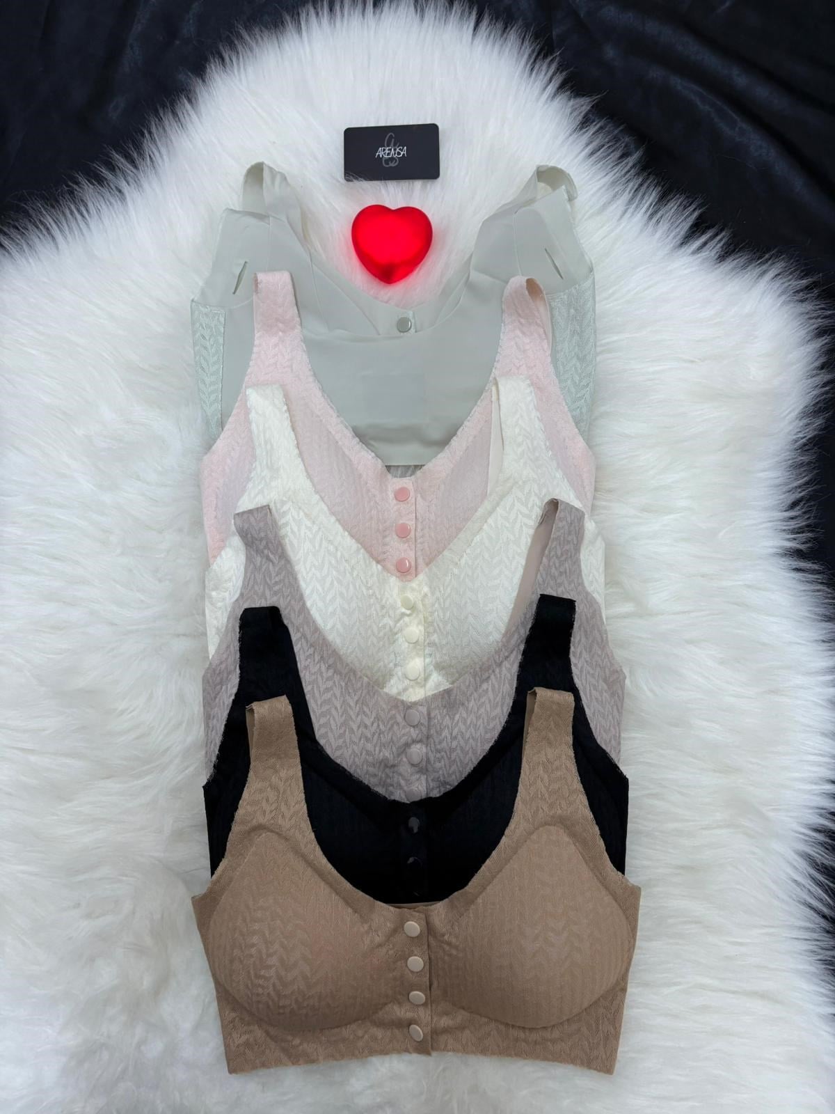 6 Adet Dolgusuz Düğmeli Lazer Kesim Bralet Set