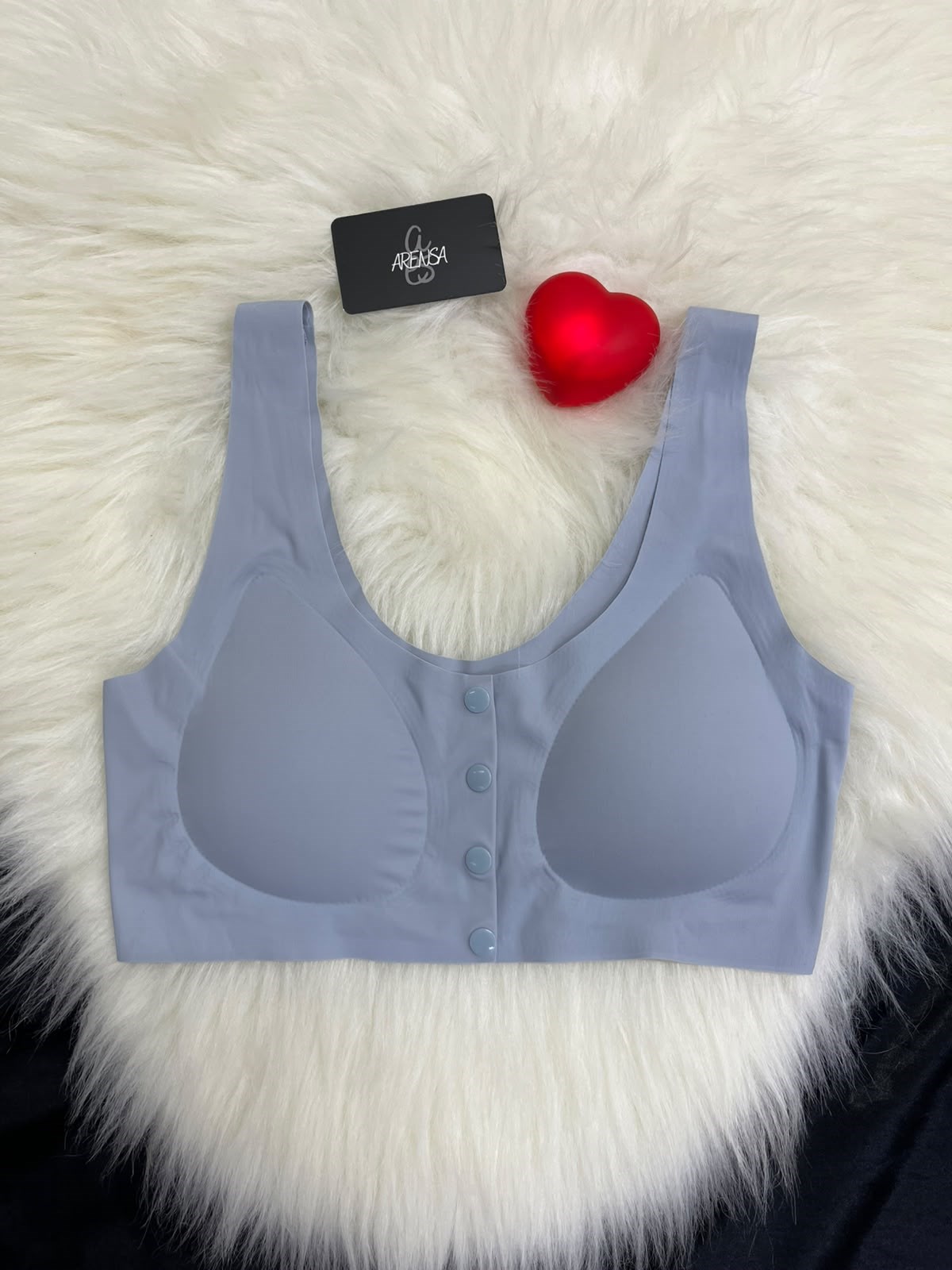 Gri Dolgusuz Düğmeli Lazer Kesim Bralet