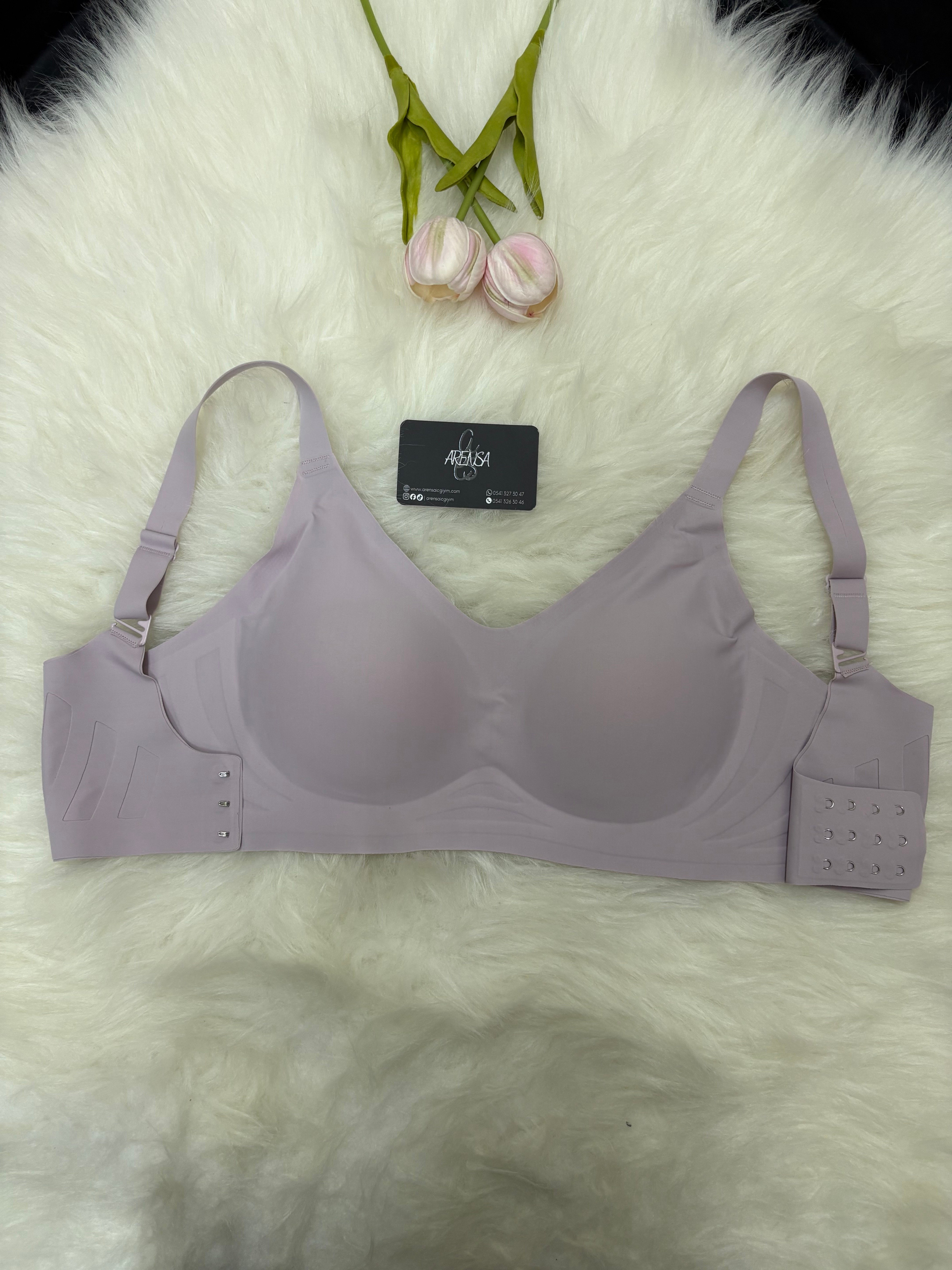 Lila Dolgusuz Kopçalı İnce Askılı Lazer Kesim Bralet